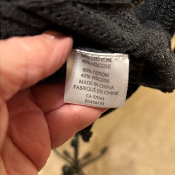 Beldini Charcoal Long Sleeve Open Front sweater - Picture 5 of 5